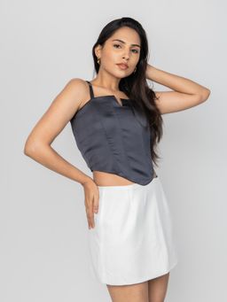 PRET PITAARA - Charcoal Contour Corset Top