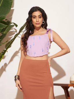 SUGERCANDY - Purple Belle Crop Corset