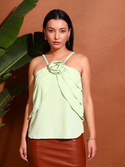 SUGERCANDY - Green Irish Rose Top