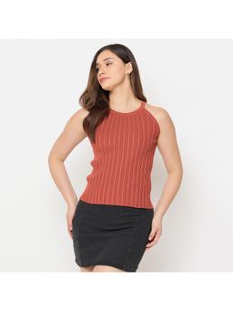 Madame - Womens Viscose Blend Halter Neck Knit Top