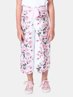 One Friday - White Floral Printed Culotte