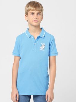 Jack & Jones Junior - Boys Blue Polo T-shirt