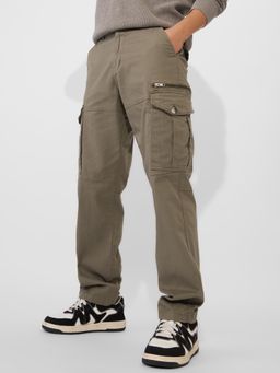 The Souled Store - Hunter Green Men Cargo Pants