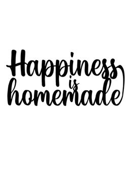 eCraftIndia - "Happiness is Homemade" Black Wood Wall Art Cut out