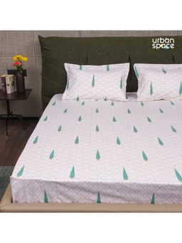 Urban Space - Regal 200 Tc Cotton Bedsheets with Pillow Cover Green