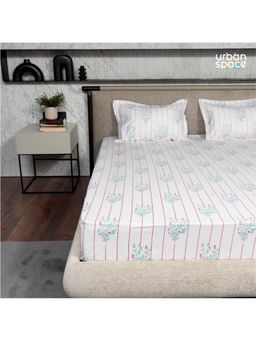 Urban Space - Serene 200 Tc Cotton Bedsheets with Pillow Cover Orange