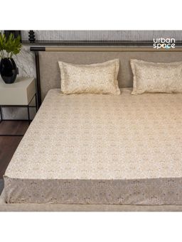 Urban Space - Regal 200 Tc Cotton Bedsheets with Pillow Cover Blue