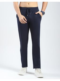 Rock.it - Men Navy Blue Solid Regular Fit Lower Track Pant