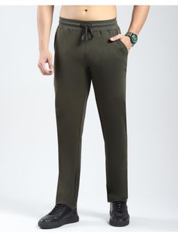 Rock.it - Men Olive Solid Regular Fit Lower Track Pant