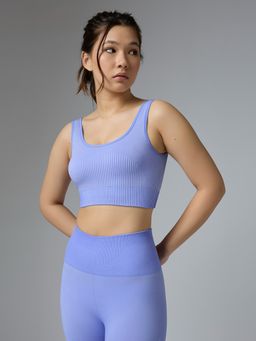 FEIER - Blue Nylon Sports Bra