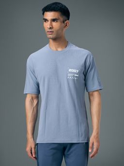 Technosport - Blue Polyester Round Neck Half Sleeves T-Shirt