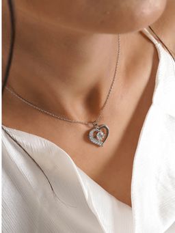 Joker and Witch - Joker & Witch Aveline Drop in a Heart Silver Necklace