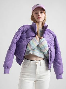 ONLY - Lavender Printed Short Puffer Jacket
