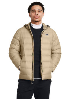 Under Armour - Men Beige Legend Down Hooded Jacket