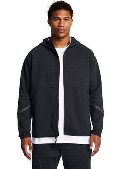 Under Armour - Men Black Unstoppable Fleece Grid Jacket