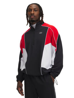 Under Armour - Men Black Tricot Colorblock Jacket