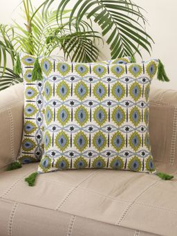 Jamio FIrati - Multi-Colour Set Of 5 Embroidered Square Cushion Covers