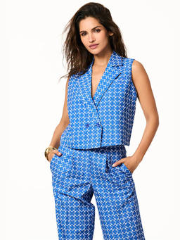 TERRA LUNA - Women Blue Kira Monogram Top