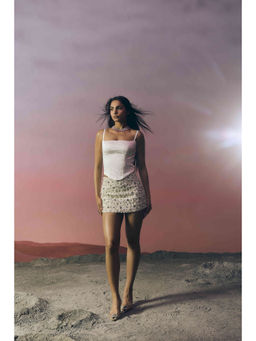 Ivory Rose - White The Afterglow Pearl Co-Ord Set