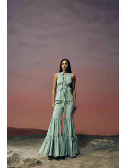Ivory Rose - Teal The Seafoam Drift Co-ord Set