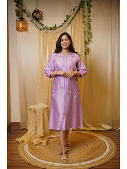 SHOWSHA - Lilac A Line Knee Length Dress