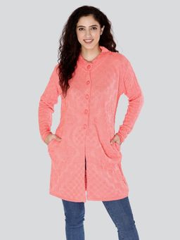 ARSHIYA - Self Design Round Neck Casual Women's Cardigan