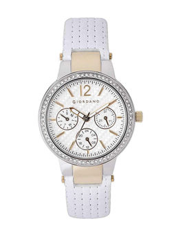 Giordano - Women's White Round Analog Watch