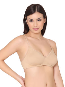Groversons Paris Beauty - Women Beige Cotton Non-Padded Full Coverage Super Support Bra