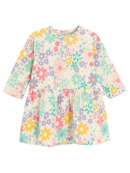 COOL CLUB - White Floral Print Knee Length Dress