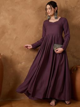 InWeave - Wine Sweetheart Kurta