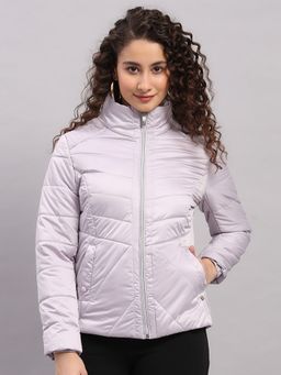 Monte Carlo - Women's Zipper Inbuilt Earphones Full Sleeve Lavender Jacket
