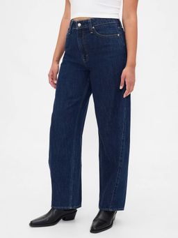 GAP - Women's High Rise Pocket Wide Leg Relaxed Fit Jeans