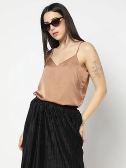 GAP - Women's Brown V-Neck Cami Top