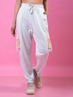 CRIMSOUNE CLUB - Women's White Cargo Joggers