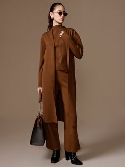 Kazo - Women's Brown Thrice Co-Ord Set