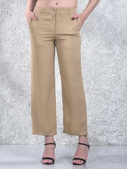 CRIMSOUNE CLUB - Women's Beige Linen Pant
