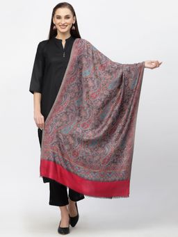 Anekaant - Paisan Fuchsia and Multi Self Design Modal Stole