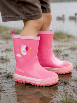 Little Surprise Box - Ms. Daisy Sparkle Rubber Rain Gumboots for Kids - Pink