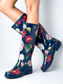 Little Surprise Box - Ms. Iris Jolie Rubber Rain Gumboots for Kids - Navy Blue