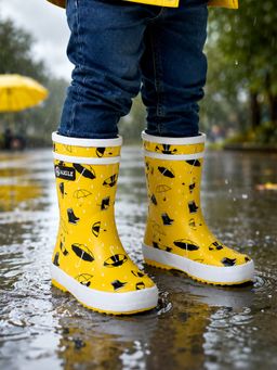 Little Surprise Box - Ms. Joy Smith Rubber Rain Gumboots for Kids - Yellow