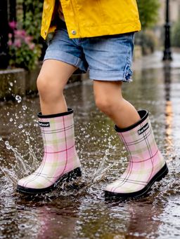 Little Surprise Box - Ms. Penelope Checks Rubber Rain Gumboots for Kids - Multi-Color