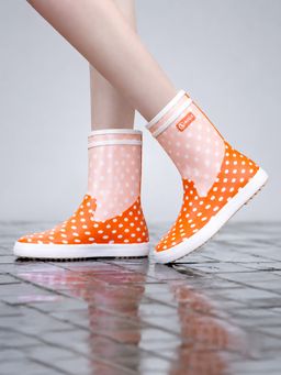 Little Surprise Box - Ms. Polly Pepper Rubber Rain Gumboots for Kids - Orange