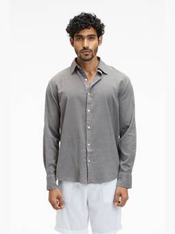 TERRA LUNA - Men Grey Dante Khadi Shirt