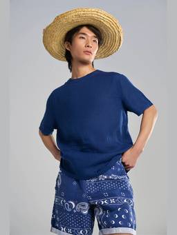 TERRA LUNA - Men Pico Blue T-Shirt