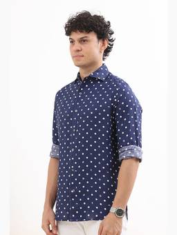 TERRA LUNA - Men Navy Blue Quai Shirt