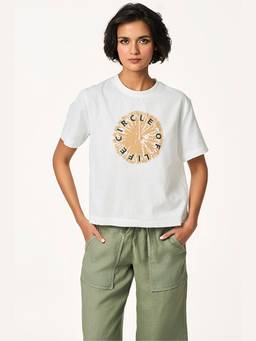 TERRA LUNA - Women White Cela Logo T-Shirt