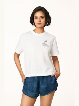 TERRA LUNA - Women Cela White Logo T-Shirt