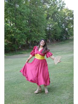 NEORA BY NEHAL CHOPRA - Pink Rouching Dress