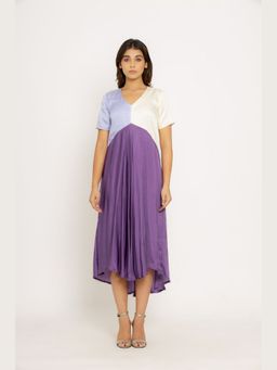 NEORA BY NEHAL CHOPRA - Purple Midi Dress