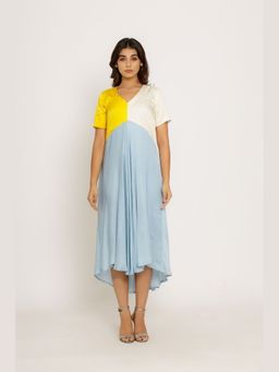 NEORA BY NEHAL CHOPRA - Blue Midi Dress